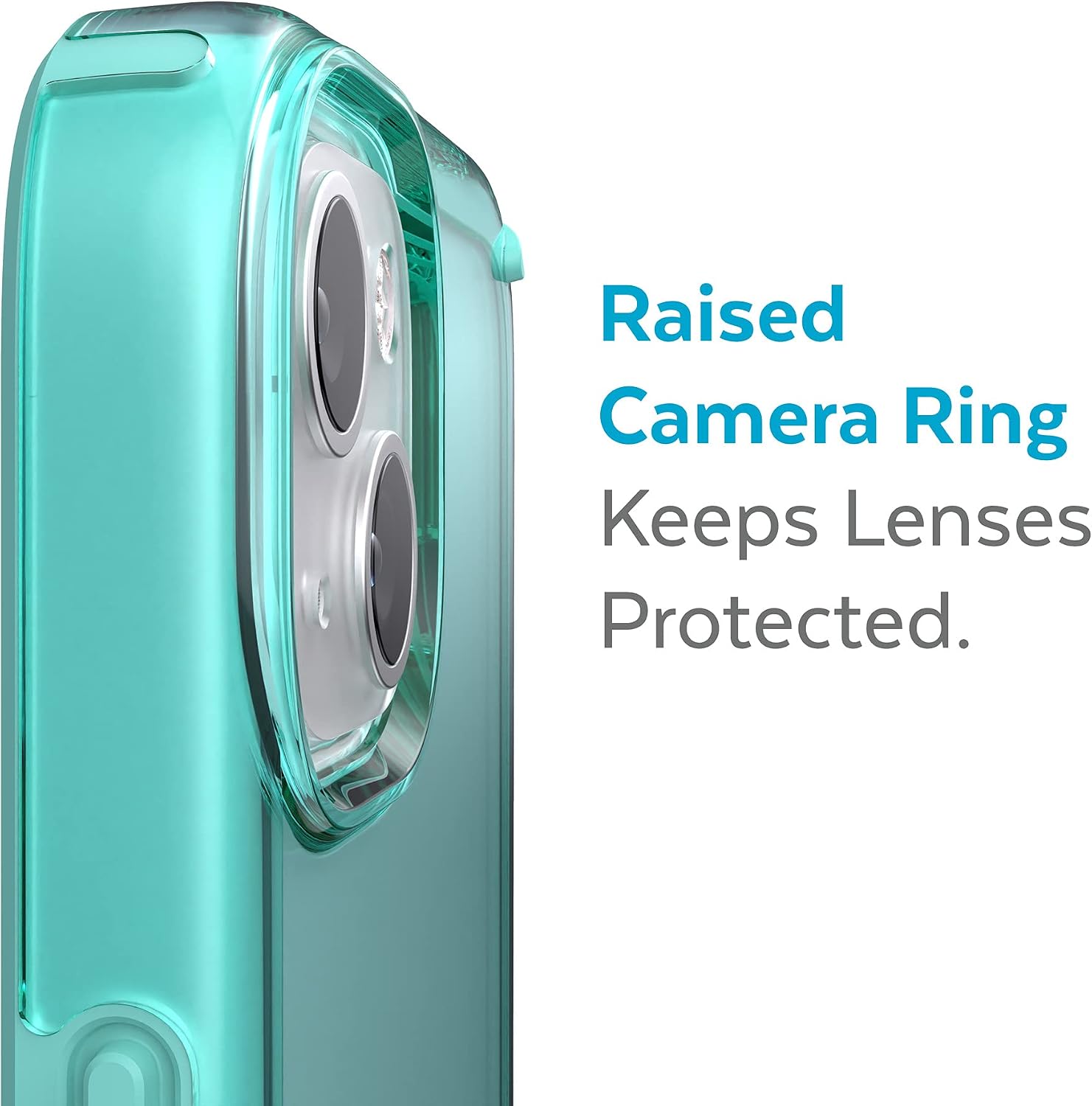 Speck Products Gemshell Clear + MagSafe iPhone 13 Case, Clear/Teal