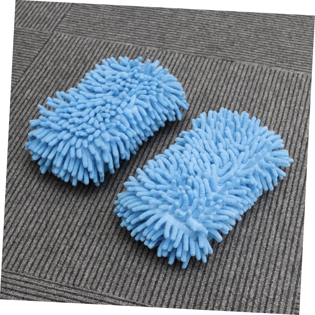 ULTECHNOVO 6piezas Guantes De Lavado De Microfibra Chenille para Coche y Moto Esponja De Limpieza Ultra Fina Azul