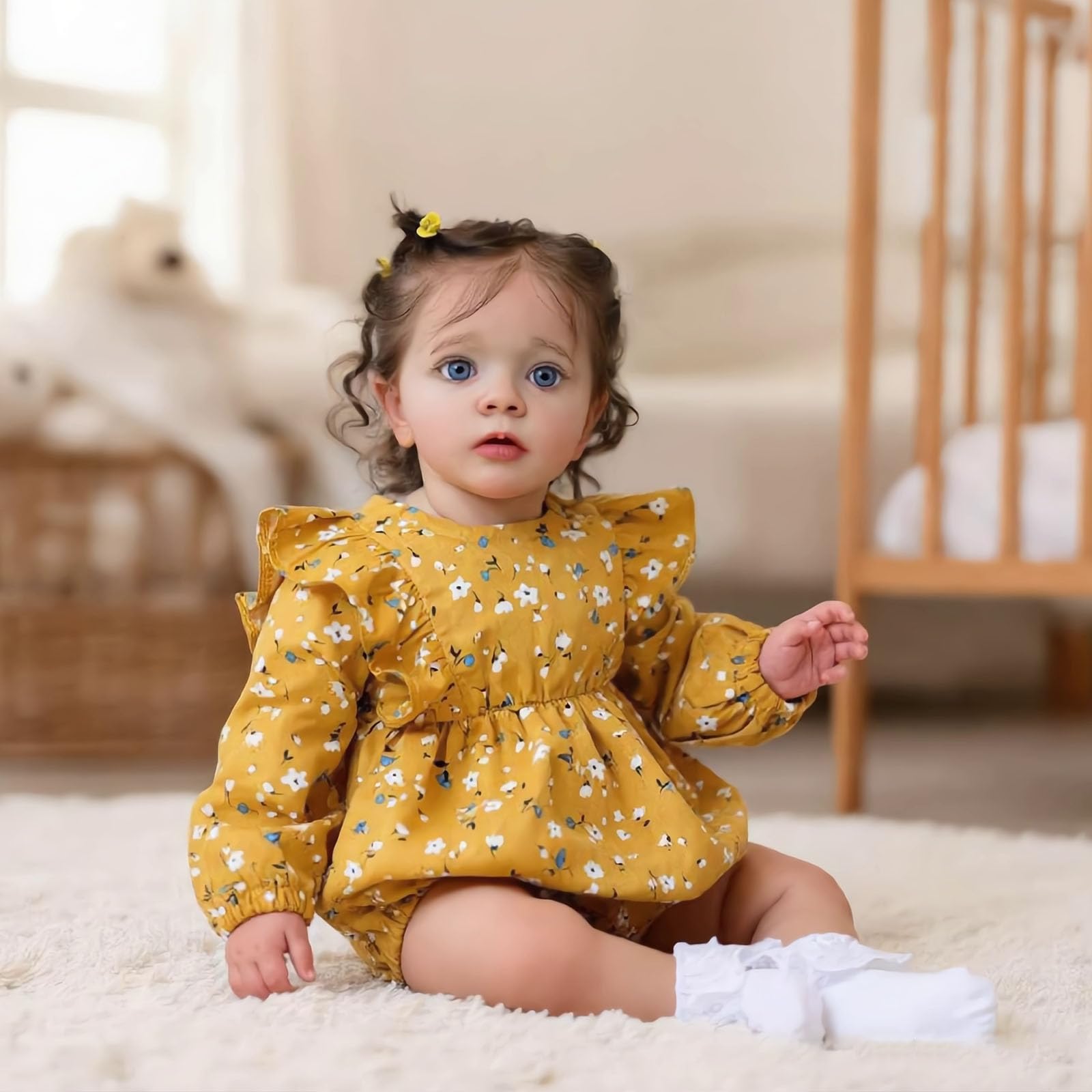 vinyle Realistic Baby Doll, 22 inches (55 cm), Lifelike Newborn Doll – Boy or Girl Toy and Gift, Suitable for Ages 3+
