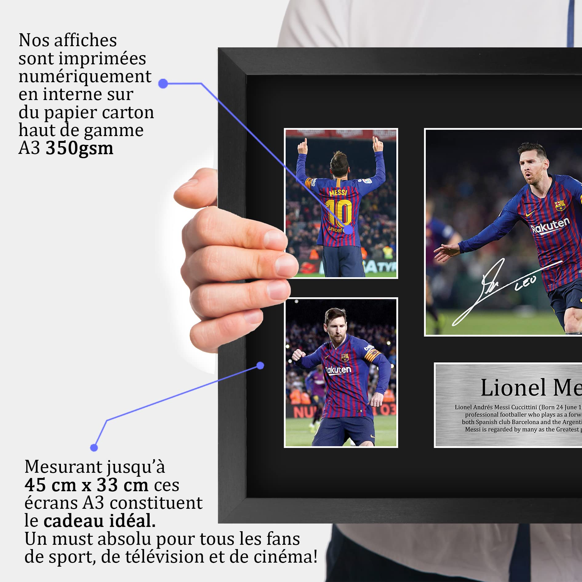 Foot Poster HWC Trading A4 Lionel Messi Argentina Cadeaux Imprimés Photo Autographe Signée Pour Les Fans De Football Et Les Supporters - A4 Photo Football 8x10 Foot Poster HWC Trading A4 Lionel Messi Argentina Cadeaux Imprimés Photo Autographe Signée Pour Les Fans De Football Et Les Supporters - A4 Photo Football 8x10