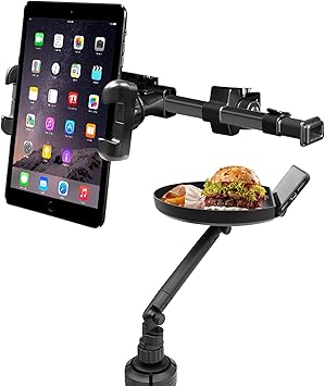 Macally Car Headrest Tablet Mount and a Car Cup Holder Food Tray, The Best Car Accessories!