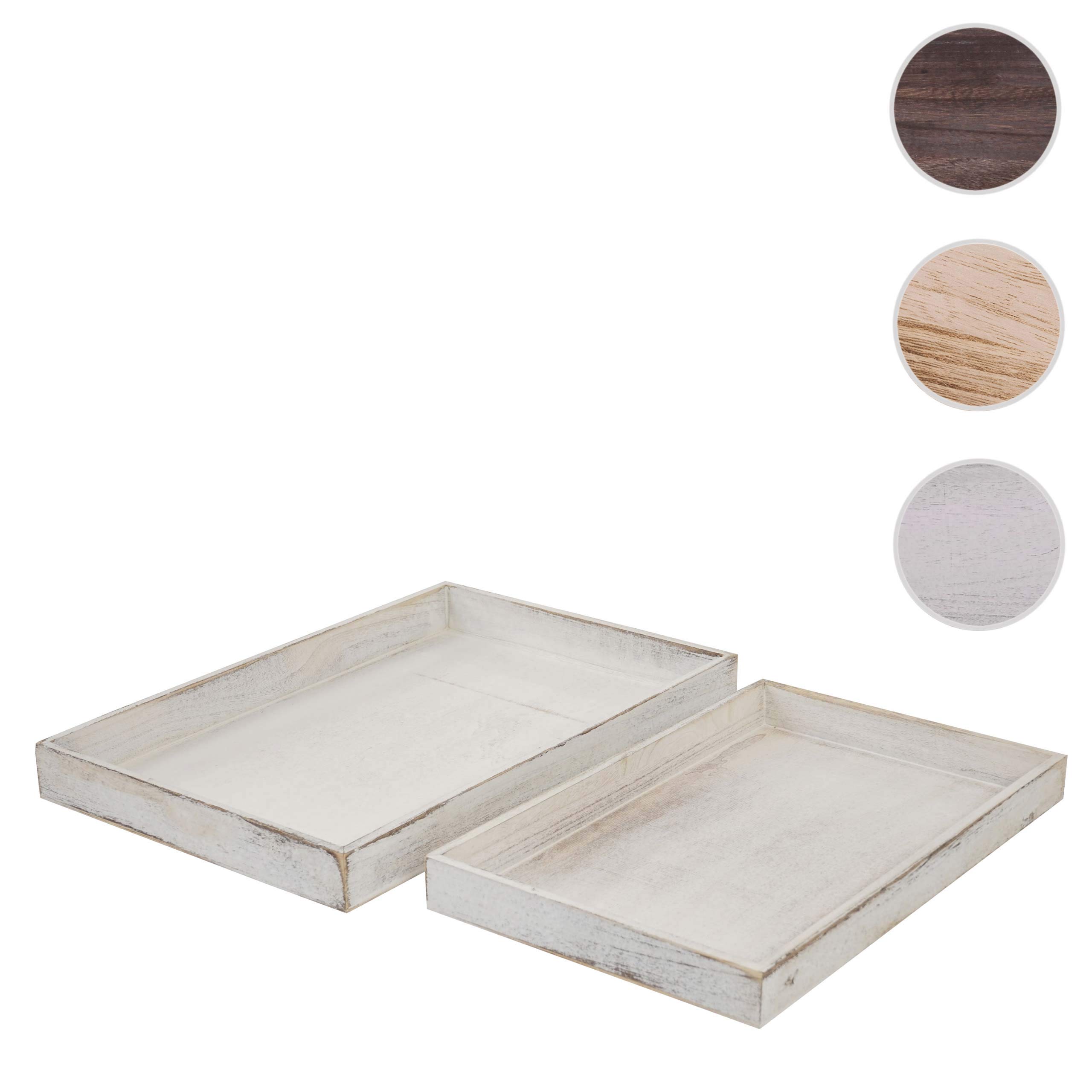 Mendler Juego de 2 cuencos T285, color blanco