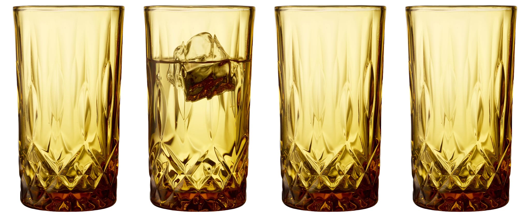 Lyngby Glas Sorrento Highball 38 cl 4 adet Amber