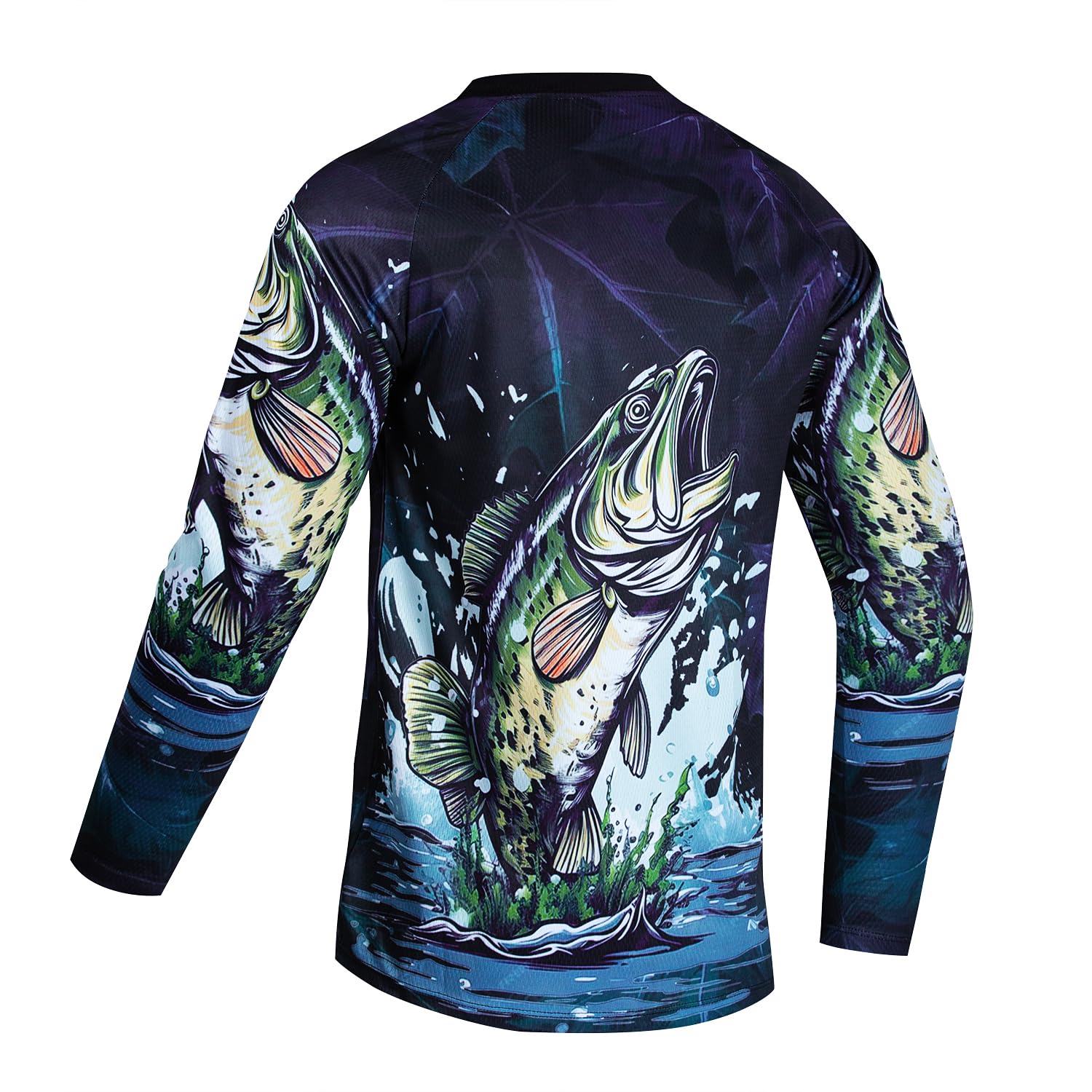 Weimostar Fishing Shirts for Men Long Sleeve Fishing Jersey Sun Protection Funny Tee T-Shirt Size M