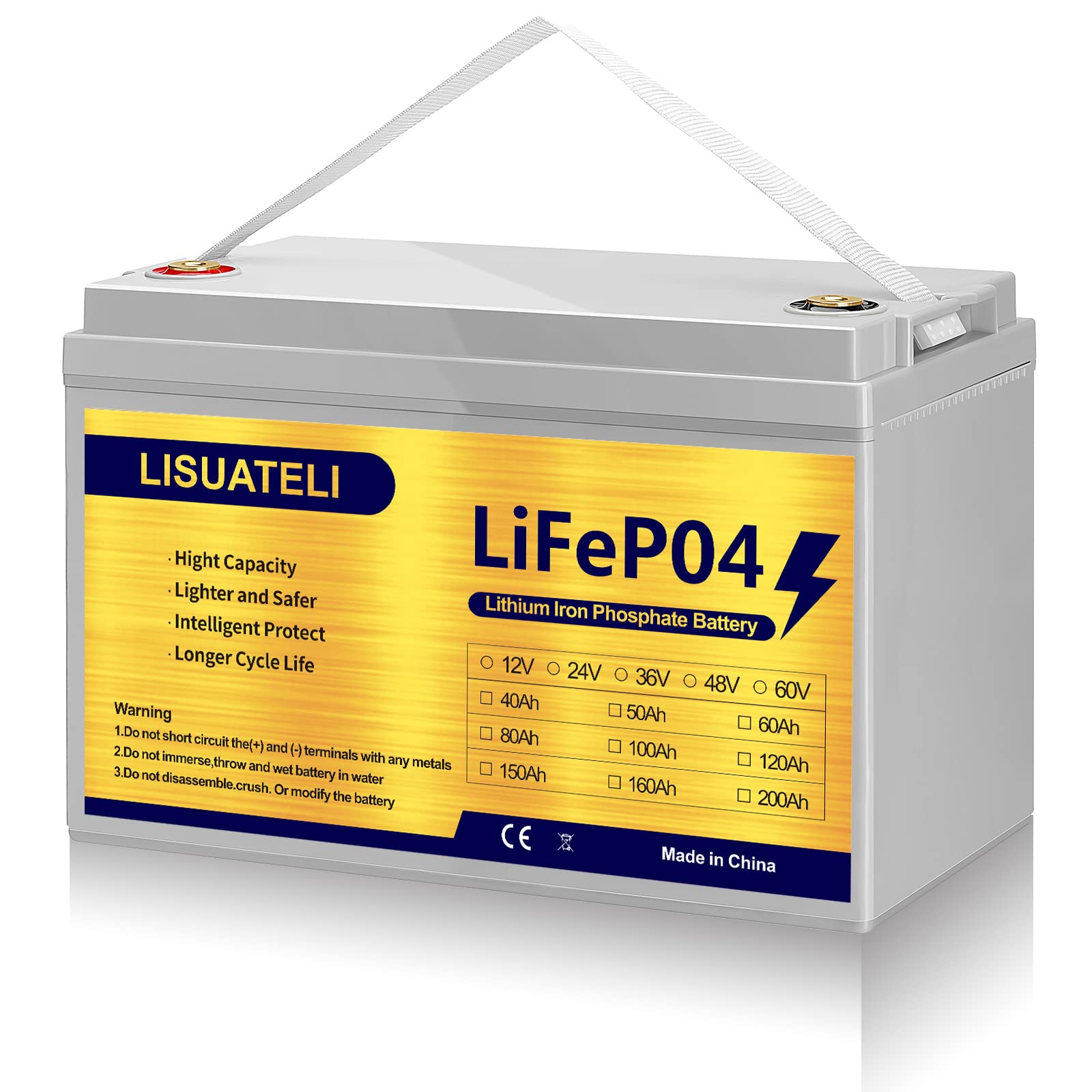 Buy LISUATELI 12V 100Ah Lifepo4 Lithium Batteries Up to 30007000 Deep