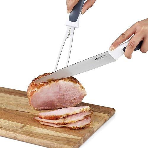 Miniatura 7 de Zyliss E920209 - Cuchillo para tallar cómodo, 7.3 in7,25 pulgadas, acero inoxidable japonés, negroblanco, cuchillo de cocinacuchillo de carne, apto