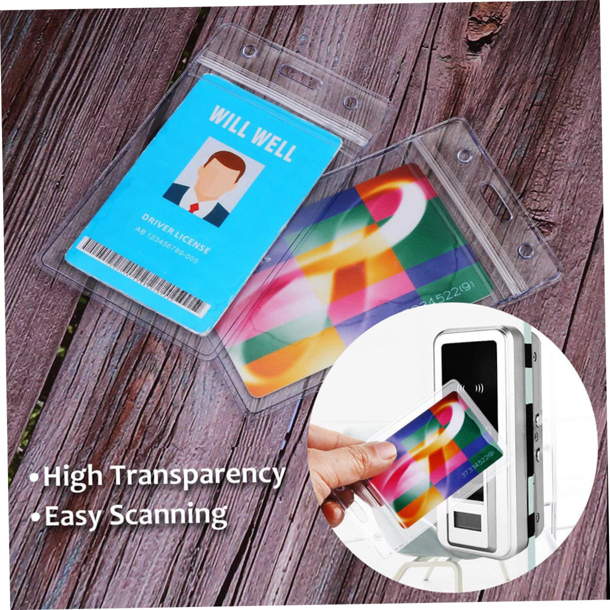 Uonlytech 2 Set Set Di Cordini Certificati Titolare Della Carta D'identità Chiaro Cordino Con Porta Documenti Cordino Per Badge Identificativo Titolare Del Badge Porta Badge Poliestere