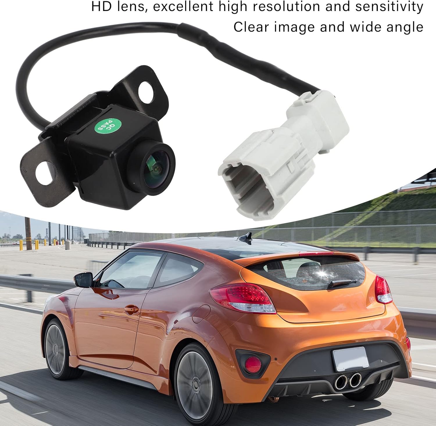 Rear View Reversing Camera for Hyundai Veloster 2012-2017 with OE 95760-2V100, Clear Image Waterproof Backup Assist, Replacement