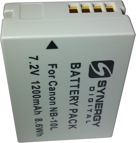 Miniatura 8 de Synergy Digital Batería para cámara, compatible con cámara digital Canon POWERSHOT G1X, (iones de litio, 7.2V, 1200 mAh) de ultra alta capacidad,