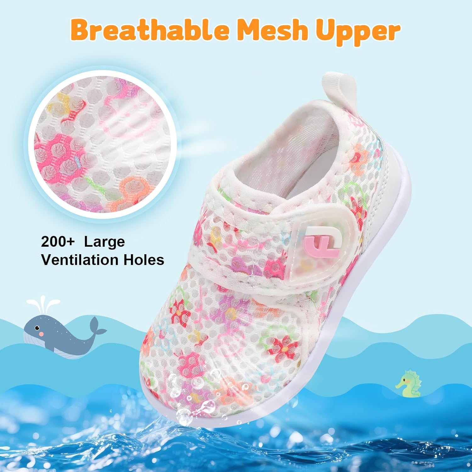 JOINFREE Baby Water Shoes Toddler Boys Girls Sandals Baby Lightweight Beach Swim Pool Shoes Kids Barefoot Quick-Dry Auqa Socks Infant First Walking Shoes - Image 3