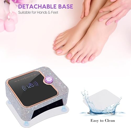 Miniatura 6 de Luz UV para uñas, lámpara de uñas UV recargable, lámpara de secado rápido de uñas, esmalte de uñas de gel, luz UV, sincronización arbitraria de