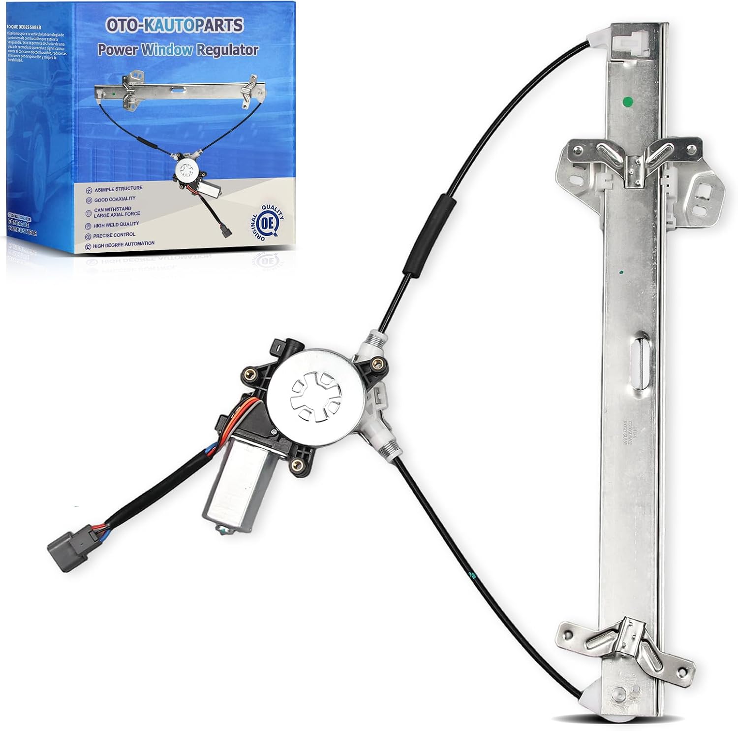 OTO-K Front Driver Side Window Regulator w/Motor Assembly Compatible with Honda Accord 2003 2004 2005 2006 2007 4 Door Sedan Only,741-306