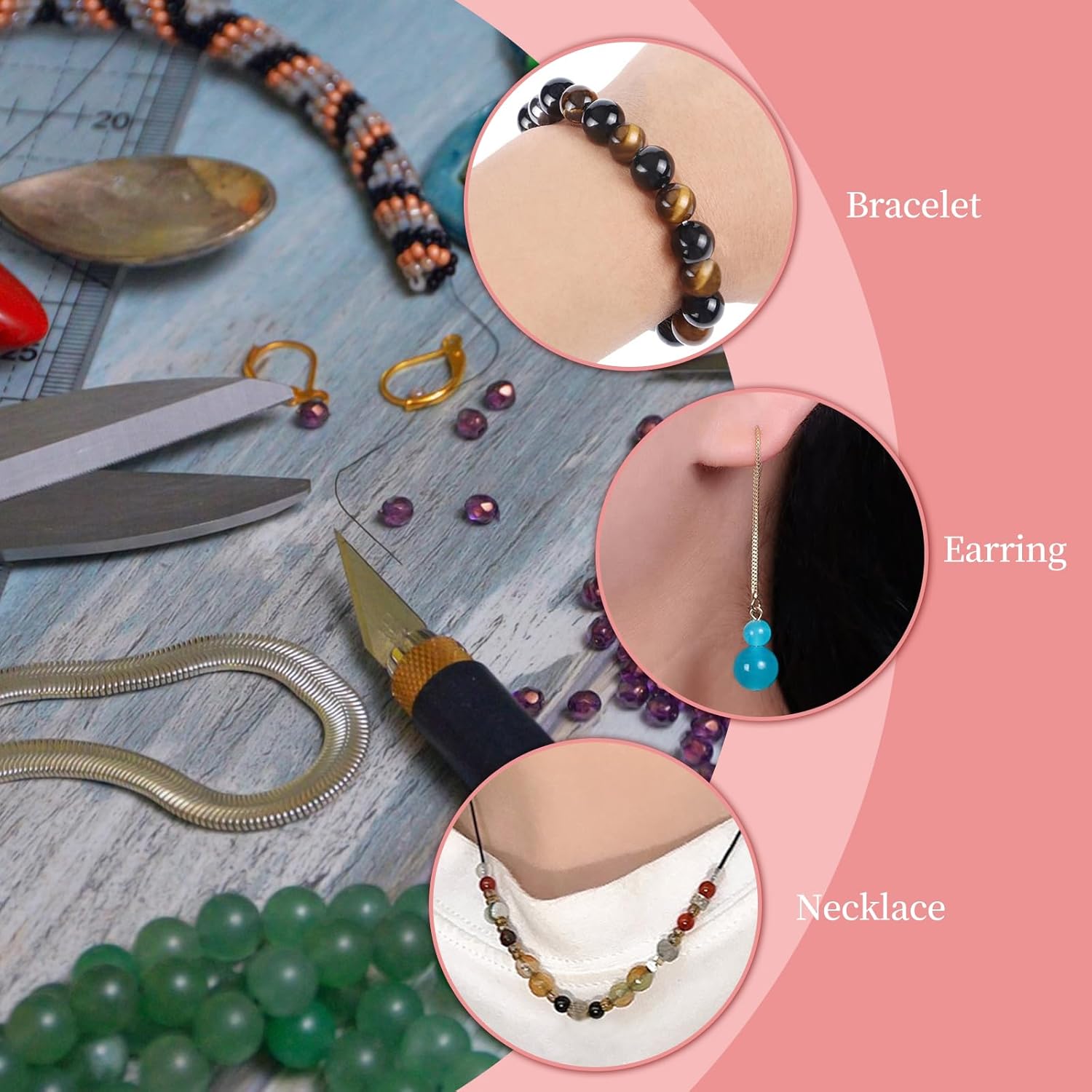 60pcs 6mm Natural Magenta Tiger Eye Beads Gemstone Beads Round Loose Beads for Jewelry Making - Image 6