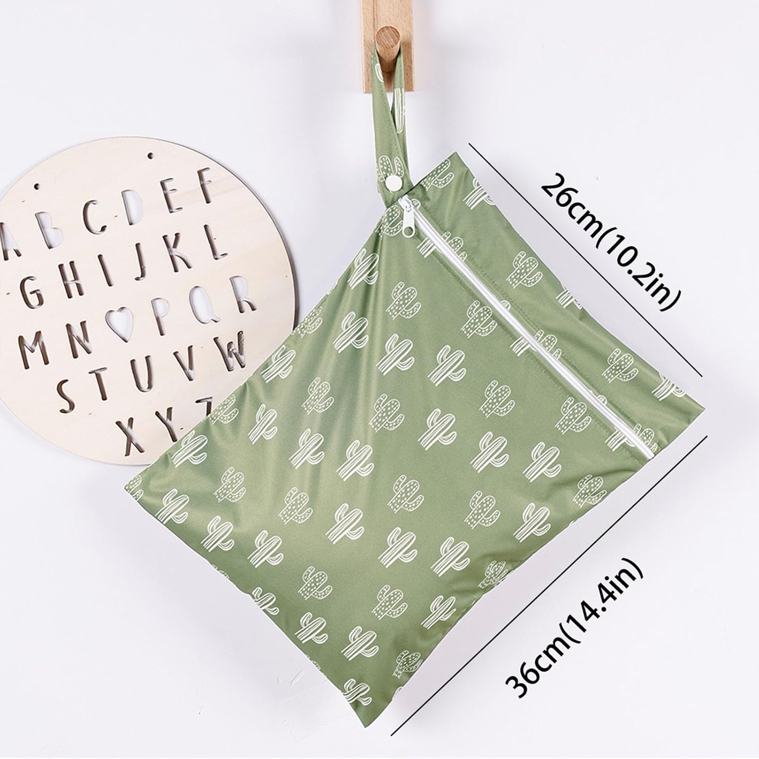 HappyFlute 9 Sets Newborn Baby Cloth Pocket Diapers+2pcs Wet Bag Waterproof Bag Set-Cactus and Animal Pattern Wet Bag