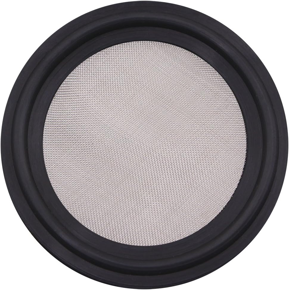 DERNORD 2" FKM Sanitary Gasket w/Stainless Screen - Tri Clamp Clover (100 Mesh)