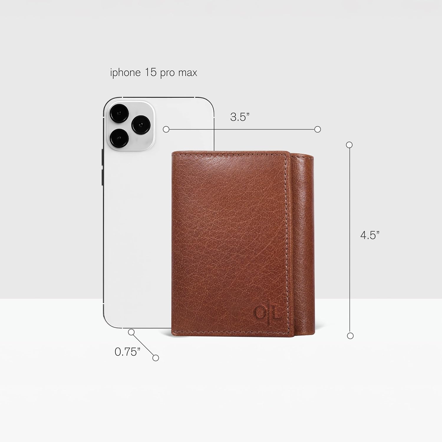 Real Leather Mens Trifold Wallet RFID Blocking Slim Minimalist Front Pocket - Thin & Stylish with ID Window in Gift Box - Image 4