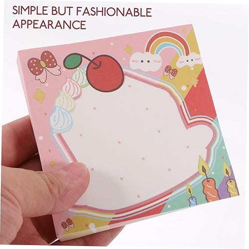 Miniatura 8 de ABOOFAN 4 blocs de notas de dibujos animados Bloc de notas de escritura, suministros de oficina lindos, blocs de notas autoadhesivos, blocs de notas