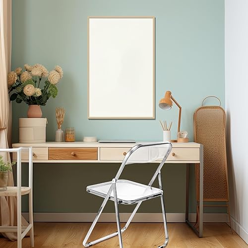 Miniatura 6 de 2 sillas plegables de acrílico modernas, sillas de eventos sin brazos, sillas plegables de plástico transparente, sillas de comedor apilables