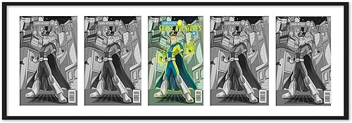 Marco de cómic negro mate para cómics publicado entre 1986 y el día de hoy (marco de madera maciza de cómic de la edad plateada) hecho para exhibir