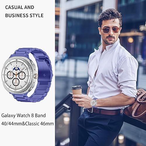 Vista 95 de GOLDTOLUCK No Gap Stainless Steel Band Compatible with Samsung Galaxy Watch 8 7 6 5 4 Classic FE Pro Ultra 40mm 44mm 46mm 43mm 47mm 45mm 42mm