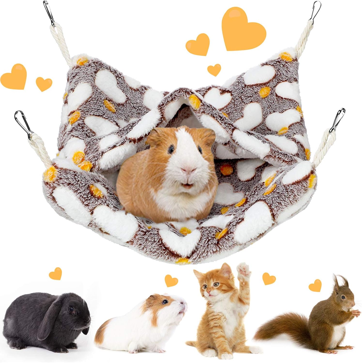 Hammock for Guinea Pig Hamster Hanging Hammock Guinea Pig Ferret Toys Hamster Hanging Bed for Cage Accessories Small Animal Hanging…