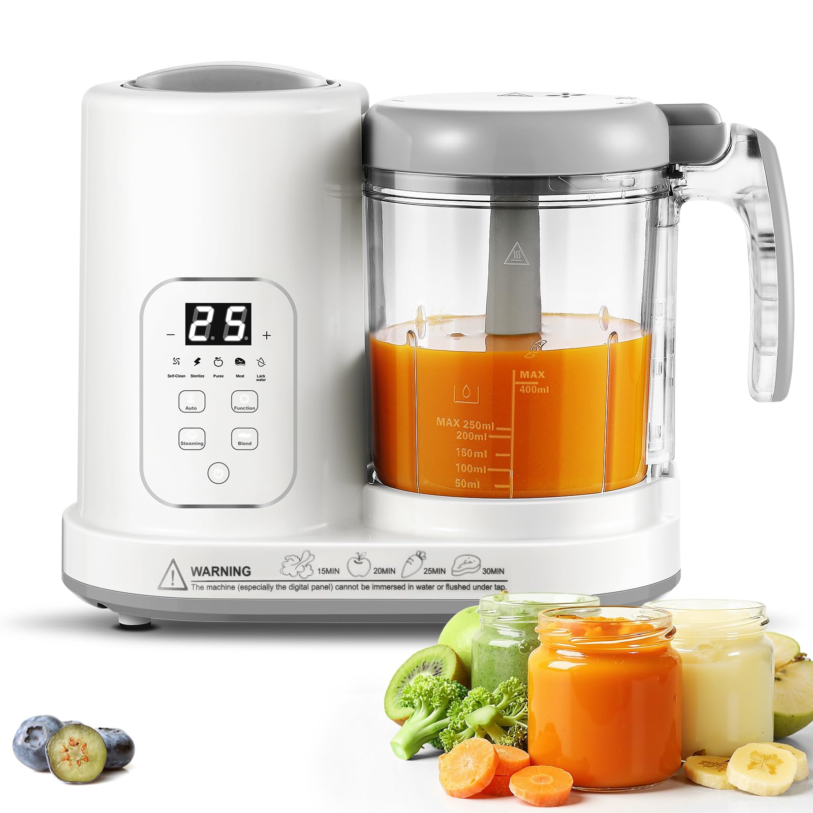 TopStrong Cuocipappa, Omogeneizzatore per Neonati, Mixer Multifunzione con Controllo Touch, Baby Food Maker - Vapore, Mixer, Pulizia Automatica, Riscalda, Scongela