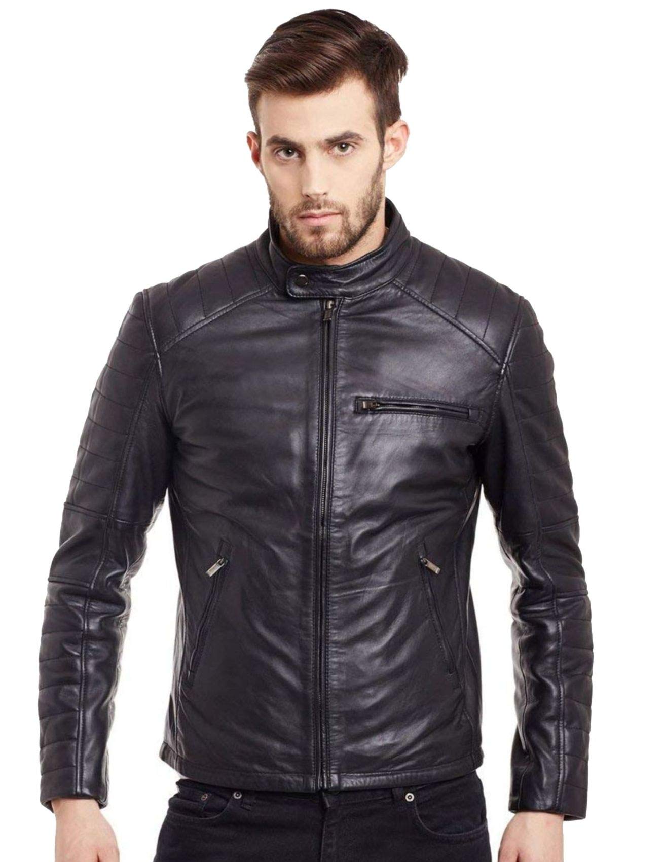 natural Genuine Leather Men's Jacket-picture-22