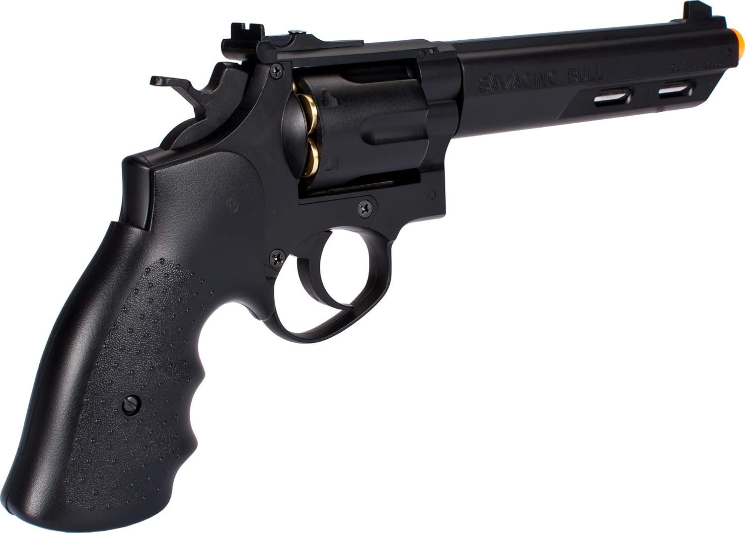 Evike Airsoft - HFC 6" Bull Barrol Savage Bull Full Size Arisoft Gas Revolver (Color: Black)