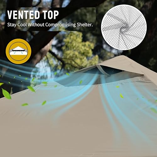 Miniatura 122 de CROWN SHADES - Toldo plegable instantáneo con bolsa de transporte para exteriores, 10 x 10 pies Azul