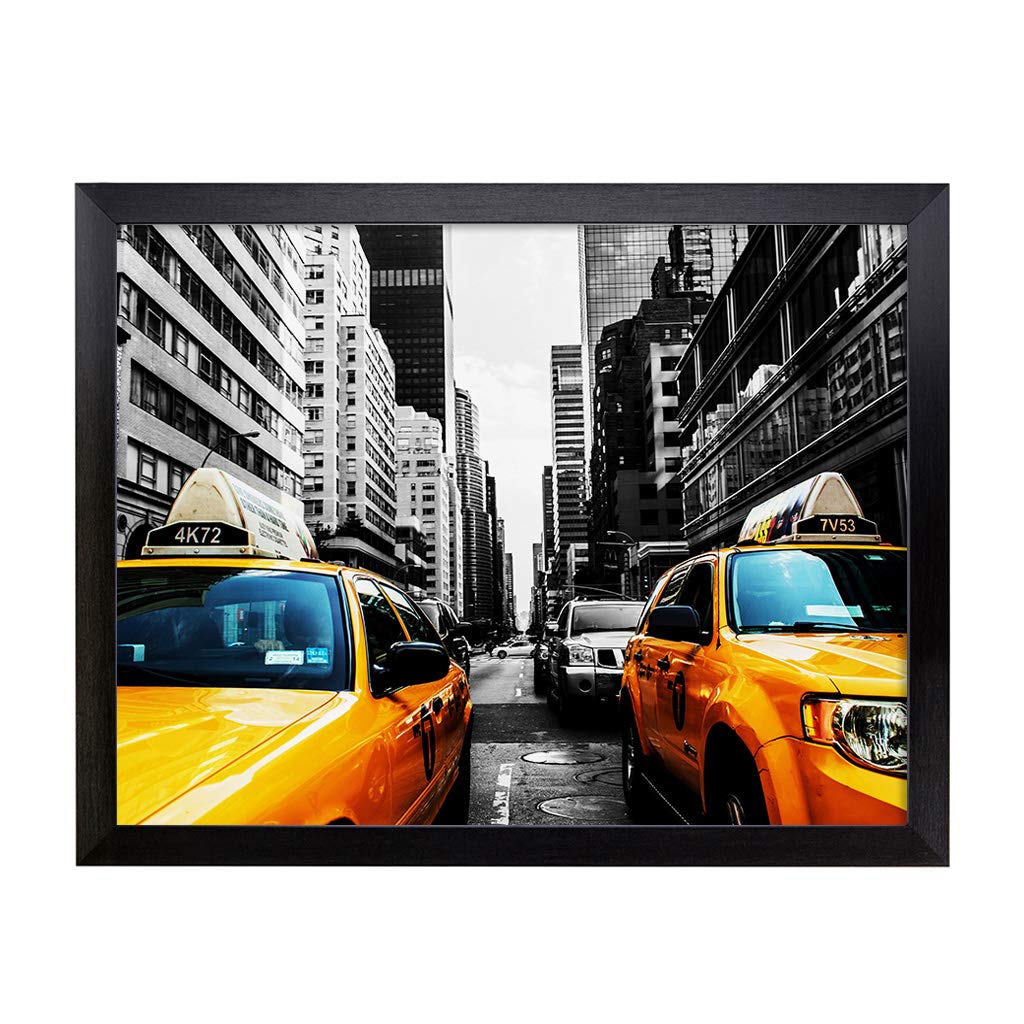 Lap Tray with Cushion | Yellow Taxi Cab New York City (1) | Padded Bean Bag Cushion | For Eating, Working, Crafting, Laptop | Portable Table Desk