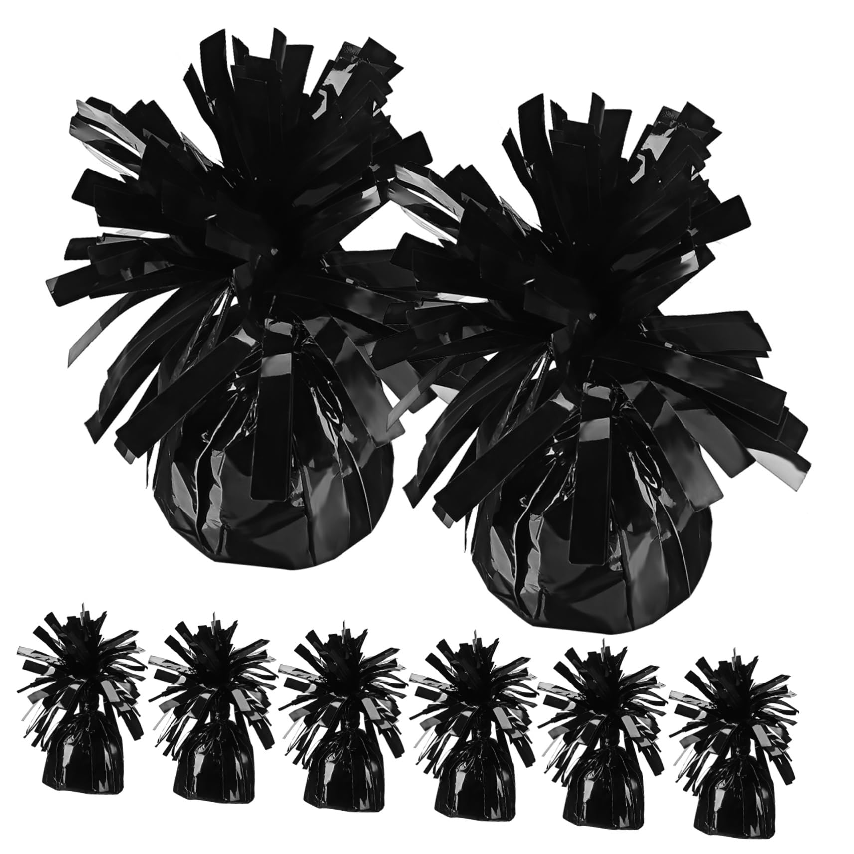 ULTECHNOVO Ensemble de Ballons Lourds 8 Pièces en Pet Noir, Résistant et Facile à Utiliser, Poids pour Ballons de Mariage Design Compact pour Décoration de Mariage et Couloirs