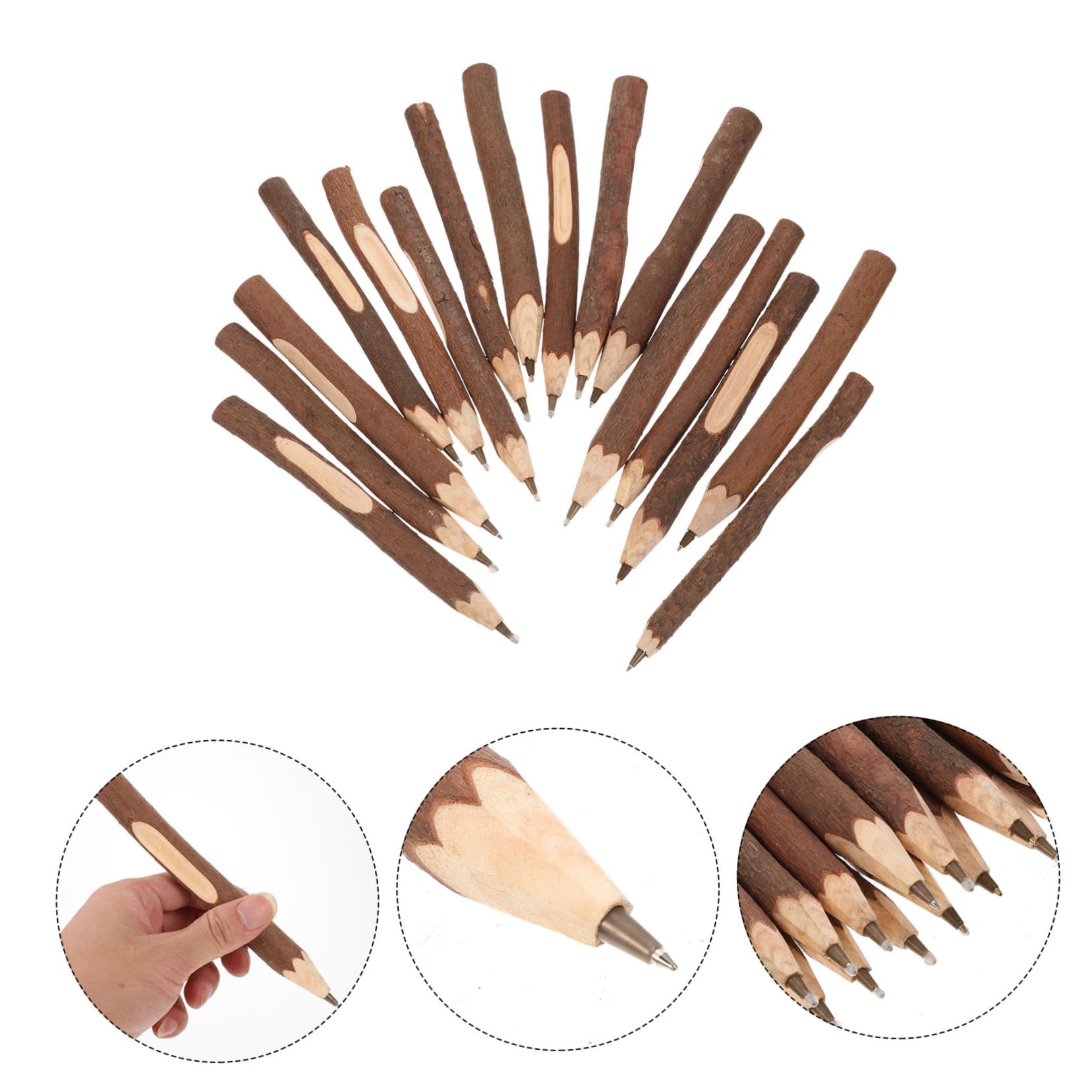 80 Pièces Stylo à bille Brindille stylos bille crayon bille stylo fantaisie stylo à bille pratique surligneur des stylos stylo à bille domestique stylo d'écriture pratique en bois