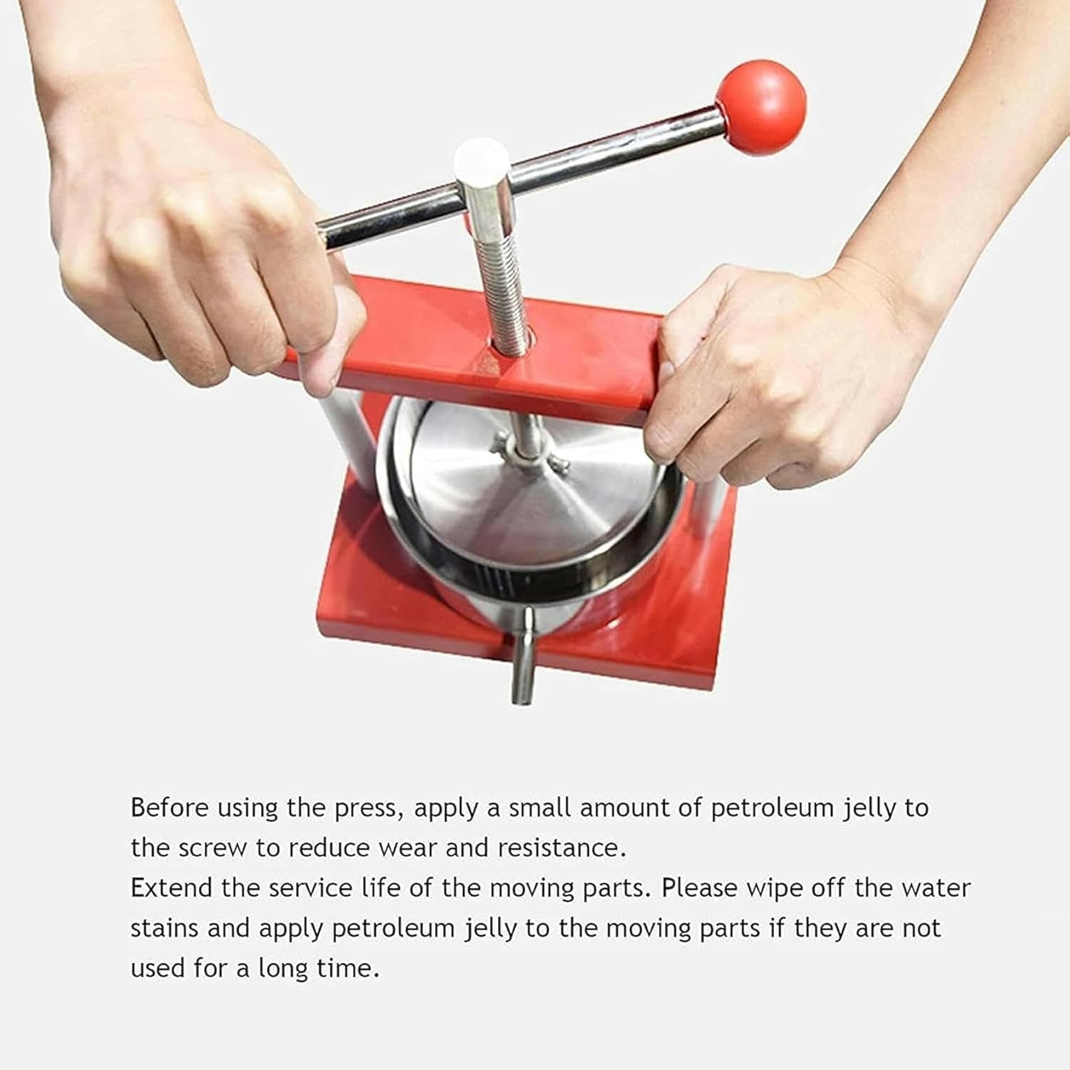 Fruit Press, Double Barrel Manual Wine Press, Household Stainless Steel Wine Press, Juice Making, Wine Making, Honey (3L)~/