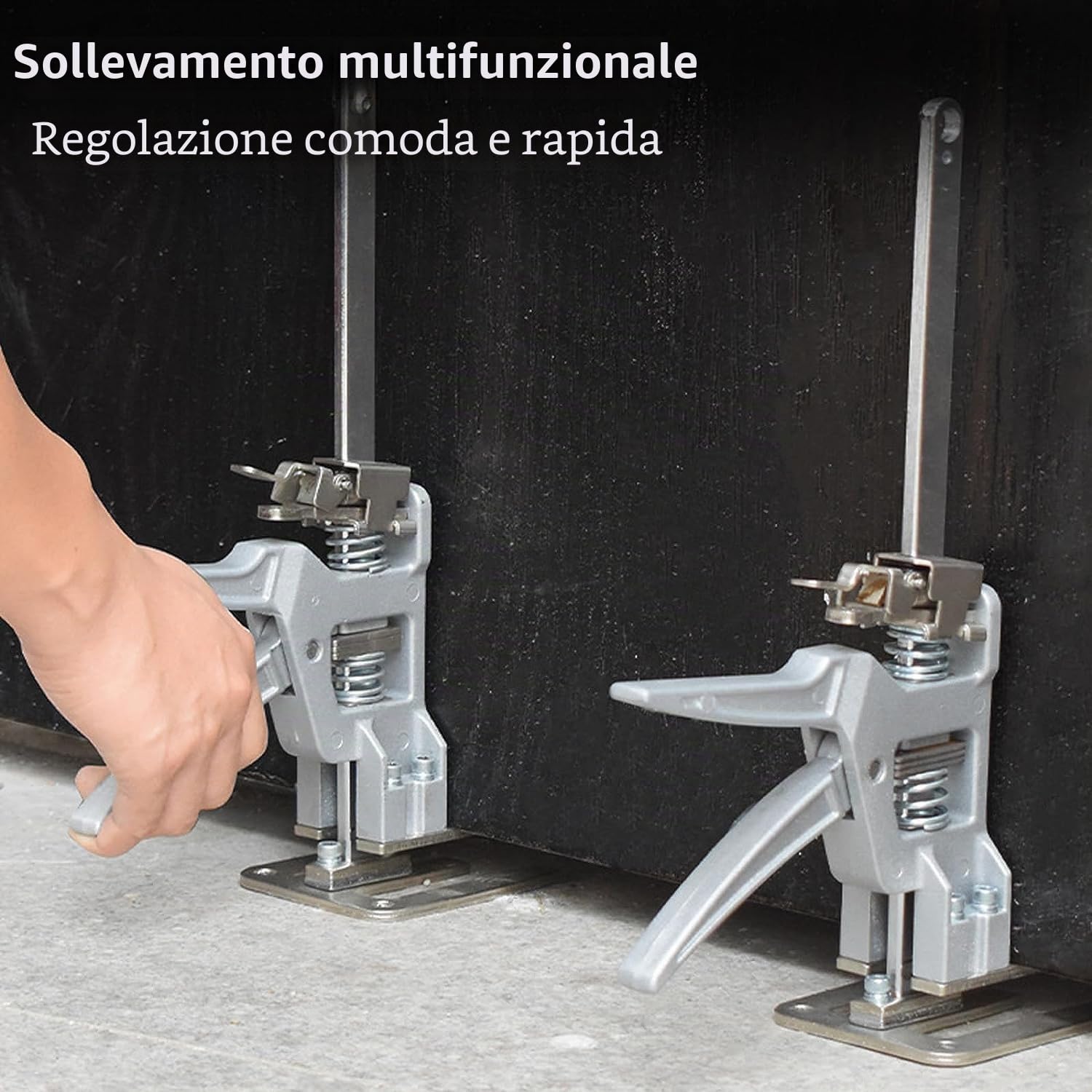 2 pezzi Sollevatore di Bordo Resistente,Strumento di Serraggio di | Precisione del Braccio Multifunzione Cartongesso per Riparazioni Antiscivolo,Porta Uso Bordo Sollevatore Armadio Jack,400kg