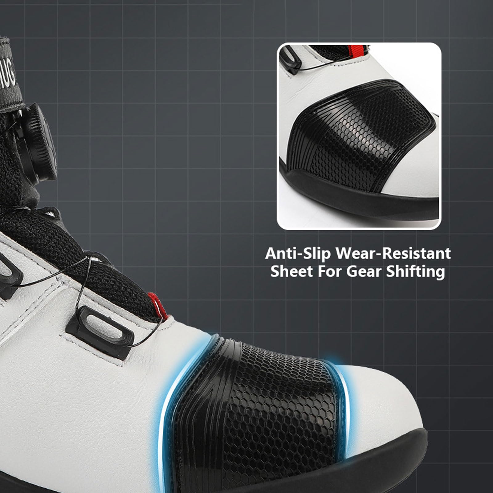 Antideslizantes Zapatos De Moto Botas para Moto Hombre Botas Motocross Casuales Impermeables Reforzados con Soporte El Tobillo Antideslizantes Adulto
