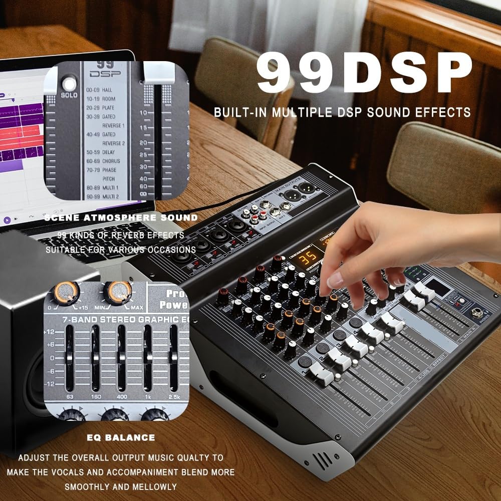 Mixer DJ, Mixer di potenza a 4 canali Amplificatore da 750 W 99DSP