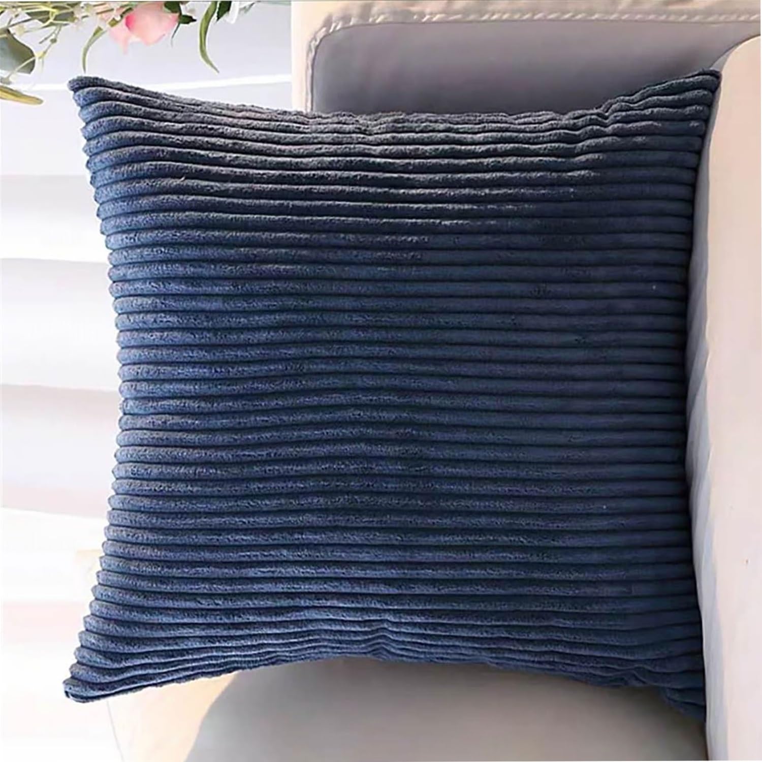 Super King Size Pillow Cases, Square Extra Large Cushion Covers 50x50 60 x 60 70x70 80x80 cm Soft Pillow Cover with Invisible Zipper Decorative pillowcases for pillows Sofa Couch(Color 22,50x50cm(Set — image 1