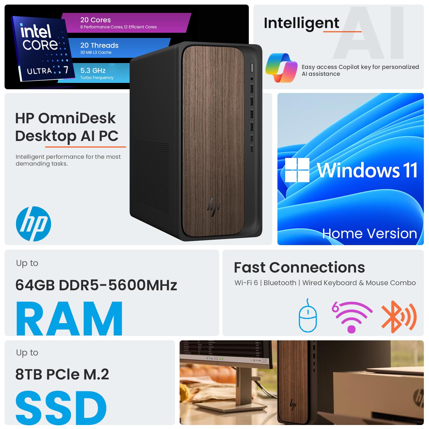 Amazon.com: HP OmniDesk(Envy Next Brand) M03 Business Next Gen AI