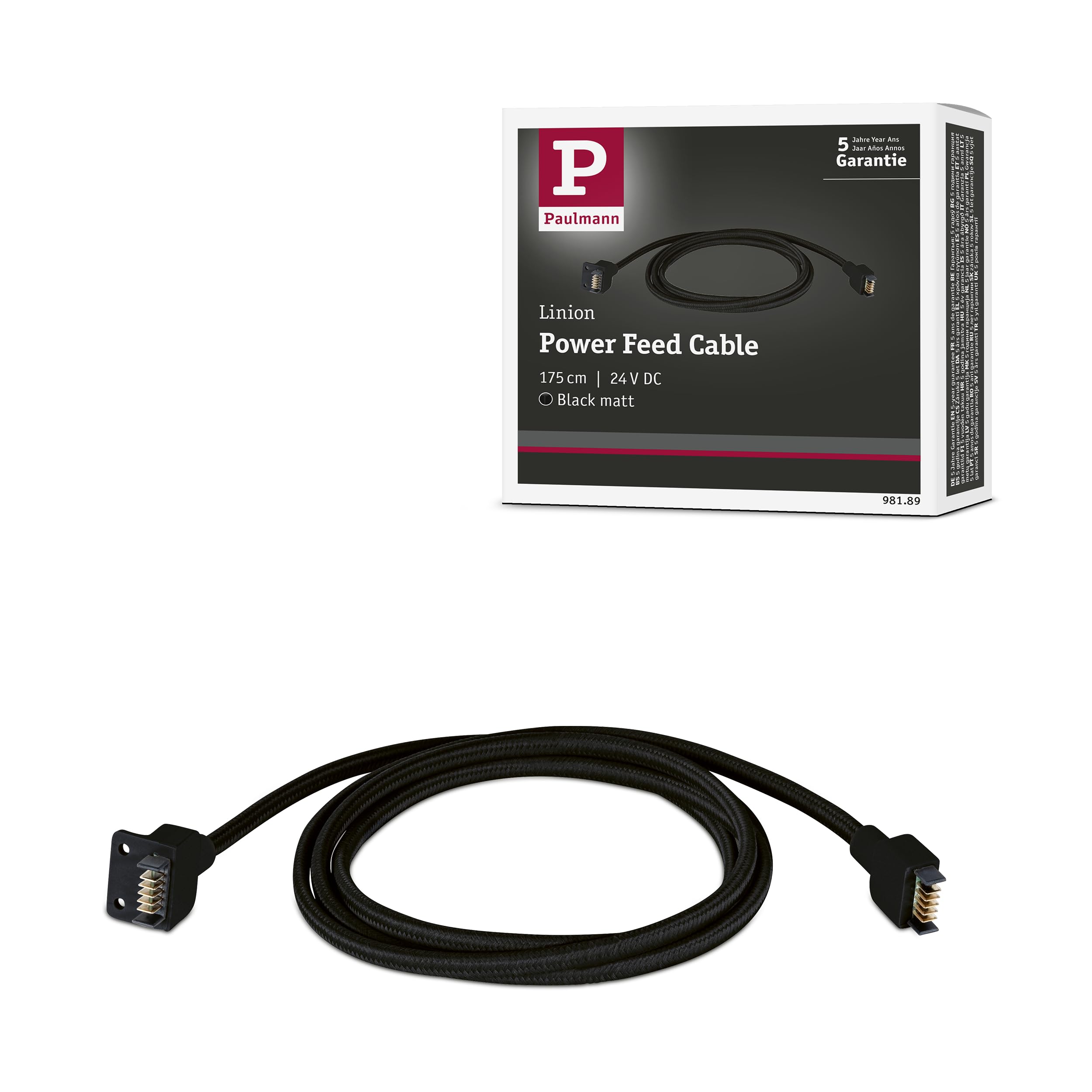 Paulmann 98189 Linion Einspeisekabel 1,75m Schwarz