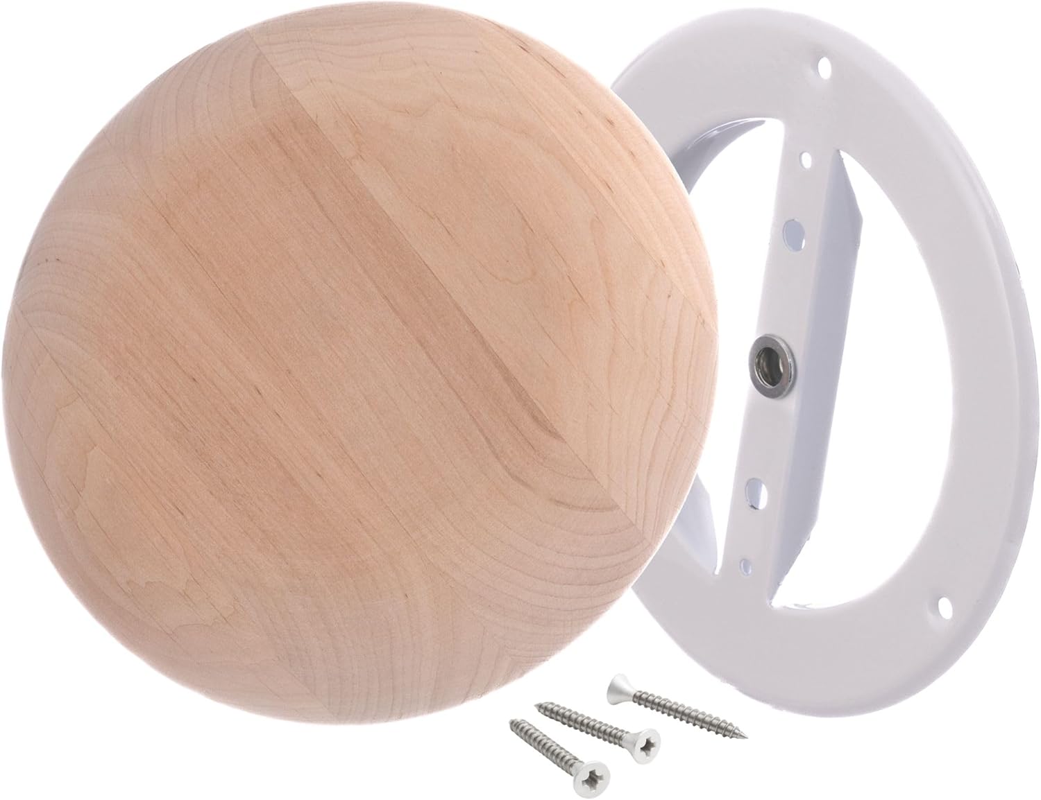4 inch Resin Free Wood Diffuser - Round Sauna Vent Cover - Adjustable Air Valve - Supply Exhaust Ventilation Covers for Wall and Ceiling - Black Alder