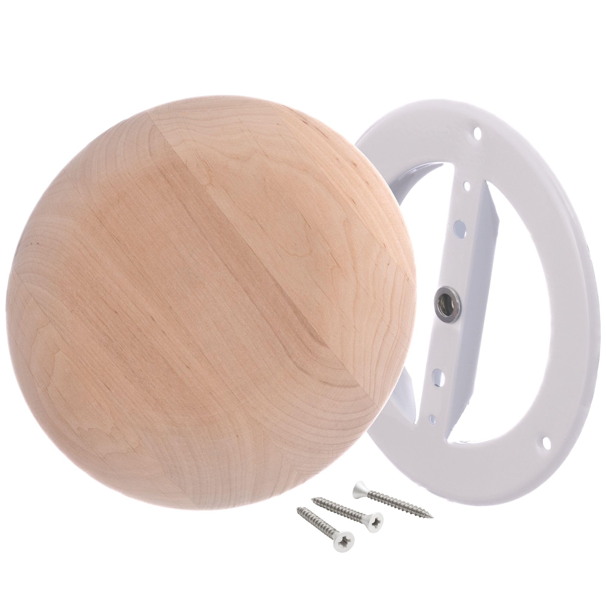LIRAST 4 inch Resin Free Wood Diffuser - Round Sauna Vent Cover - Adjustable Air Valve - Supply Exhaust Ventilation Covers for Wall and Ceiling - Black Alder