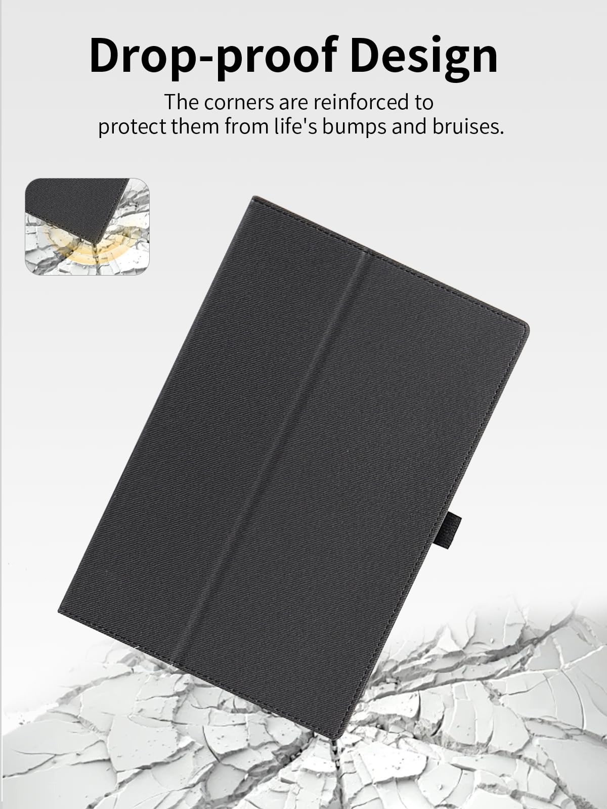 Custodia protettiva per tablet Odea A12 da 12 Android 14 Tablet con cinghia da polso e funzione di supporto e anti-goccia, design elegante e semplice, blu