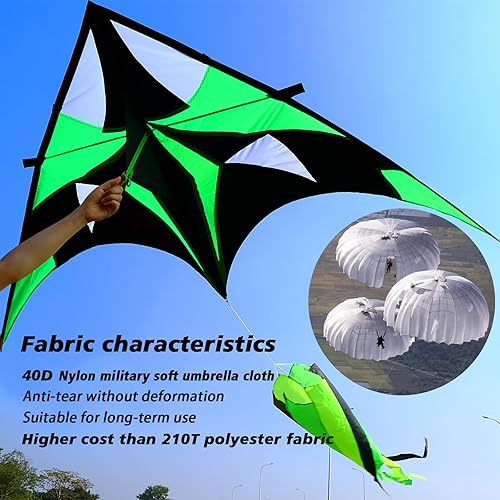Miniatura 4 de Cometa Delta gigante para adultos, viene con cola de cometa giratoria 3D, cometas grandes para niños y adultos mayores de 10 años para edades enorme
