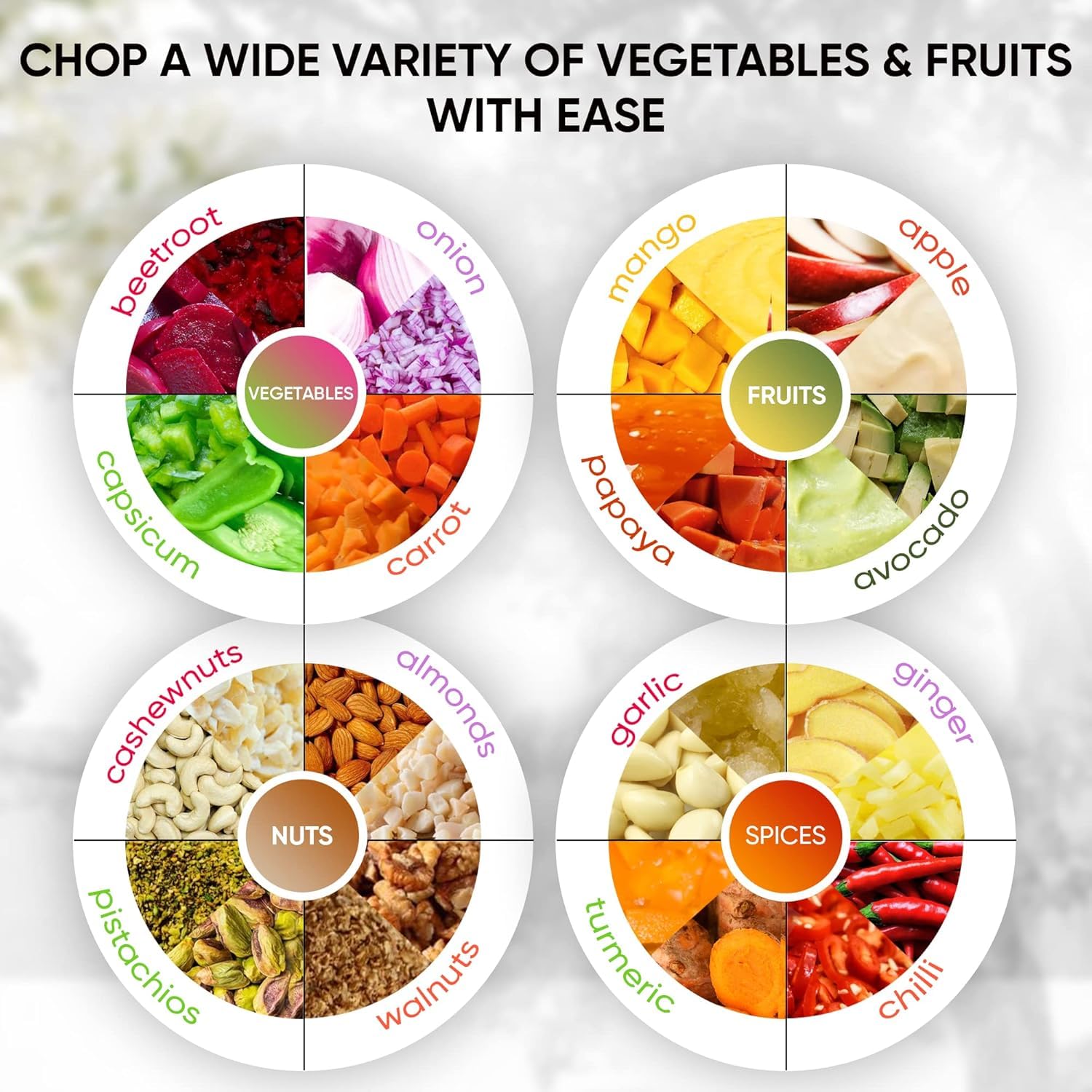 LUMONY Push Chopper - Effortless Vegetable Chopping -7