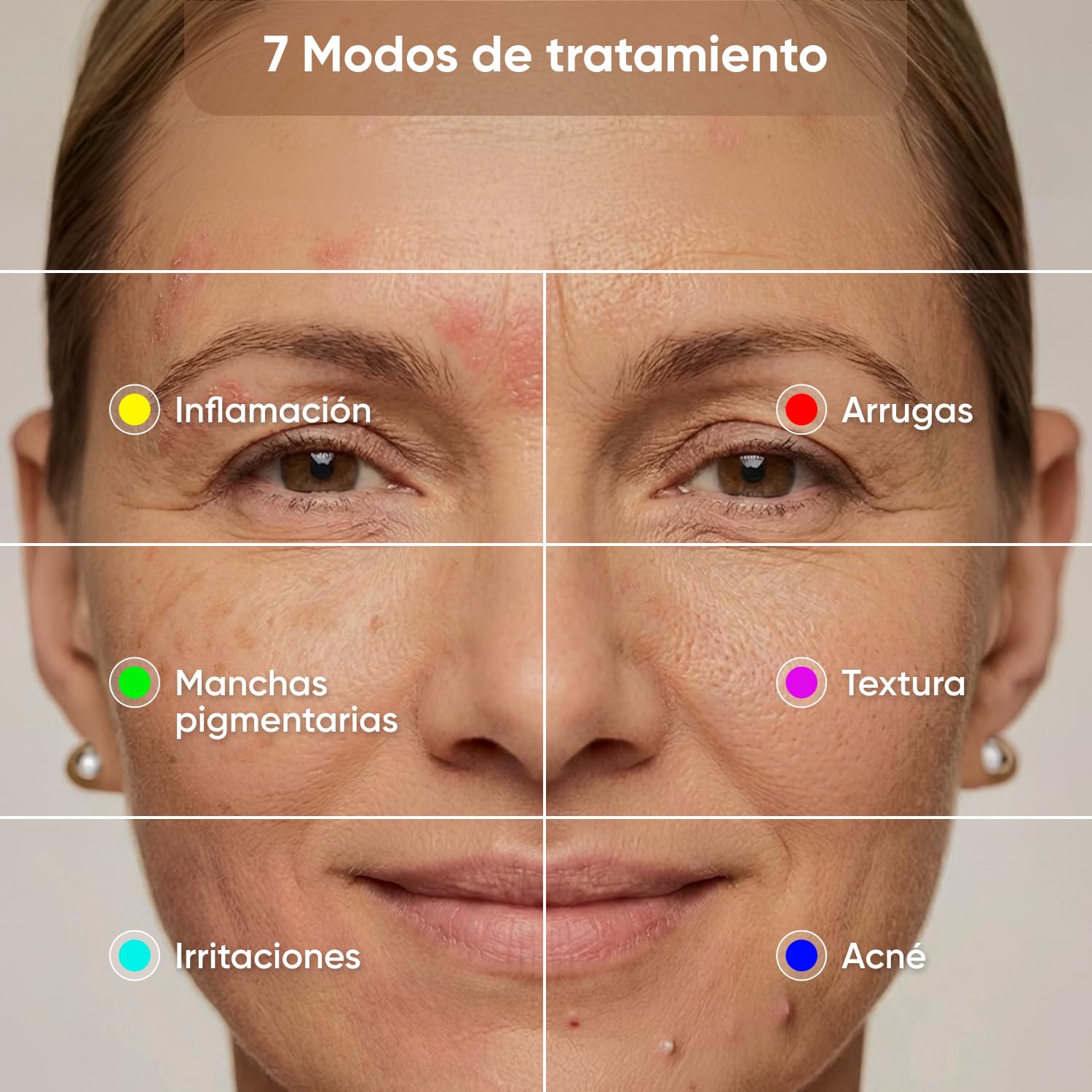 Nanoleaf Máscara LED Facial de Terapia, 7 Modos, Luz Roja Portátil con LED NIR, Silicona Suave, Protección Ocular, Mascarilla de Fototerapia 5-10 Minutos, Infrarrojo Recargable