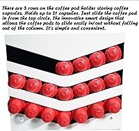 Vista 5 de Soporte de cápsula de café Soporte acrílico para almacenamiento de cápsulas de café Estante de almacenamiento de 21 piezas