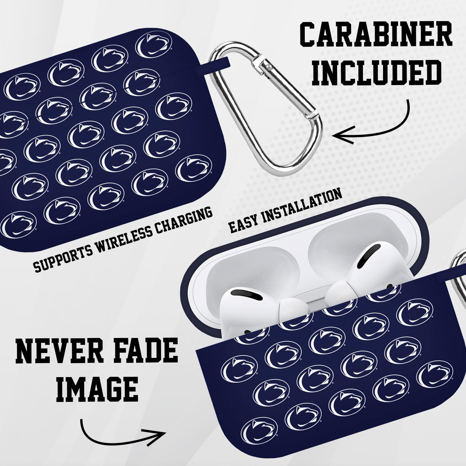 AFFINITY BANDS Penn State Nittany Lions HD Case Cover Compatible with Apple AirPods Pro (Repeating)