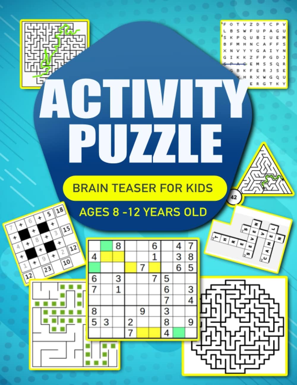 Activity Puzzle Brain Teaser for Kids Ages 8-12 Years Old: Mazes Puzzles, Math Squares Puzzle and Word Search Puzzle help children develop finger ... | Ultimate Logic Puzzle Challenges for Kids