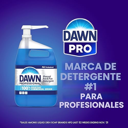 Miniatura 7 de Dawn Professional Detergente Jabón Lavavajillas Manual de Servicio Pesado para Ollas y Sartenes, 1 Galón (Caja de 2)