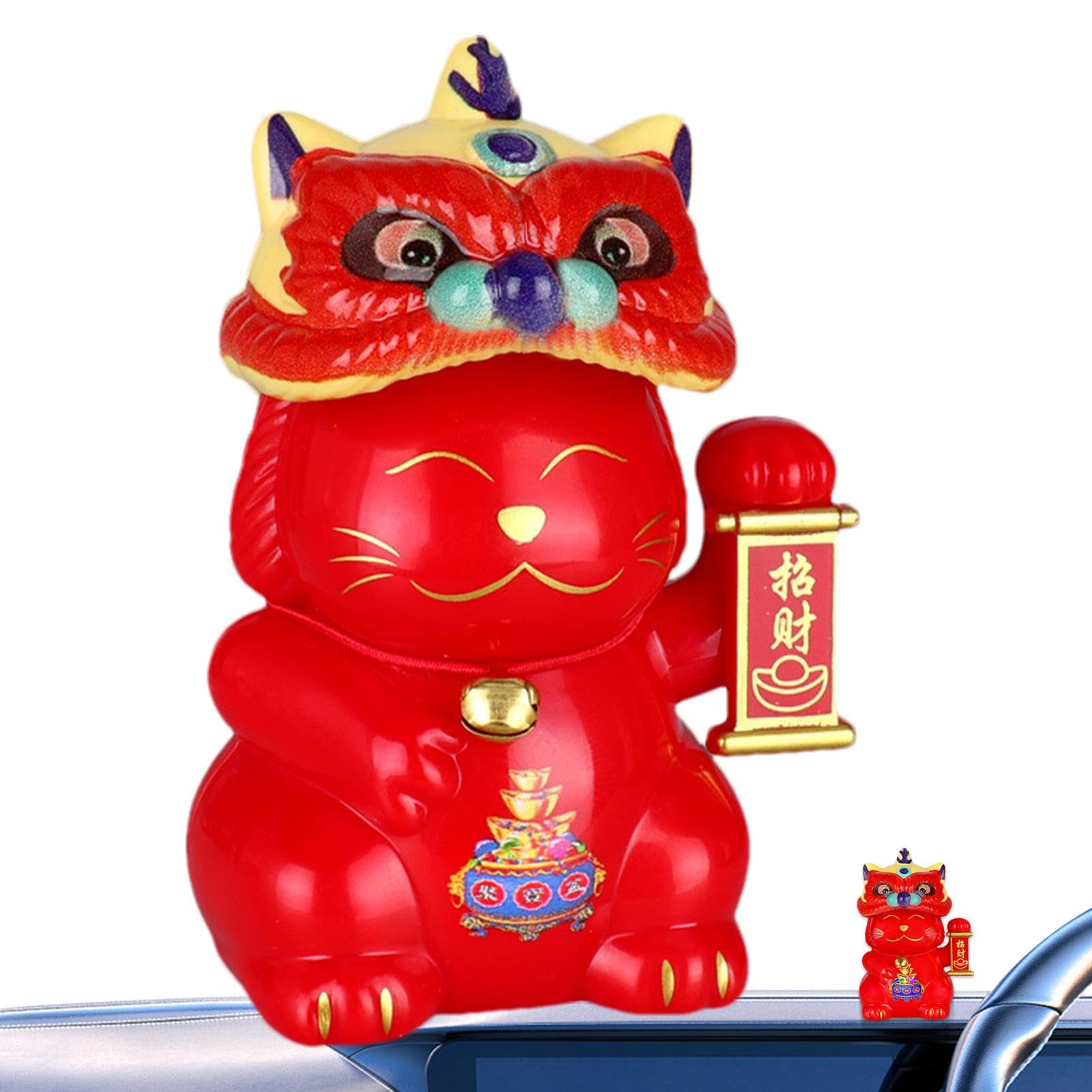 Solar Maneki Neko Waving Fortune Cat